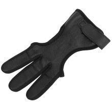 Deerskin 3-Finger Archery Glove for Recurve & Compound Bows, Size L