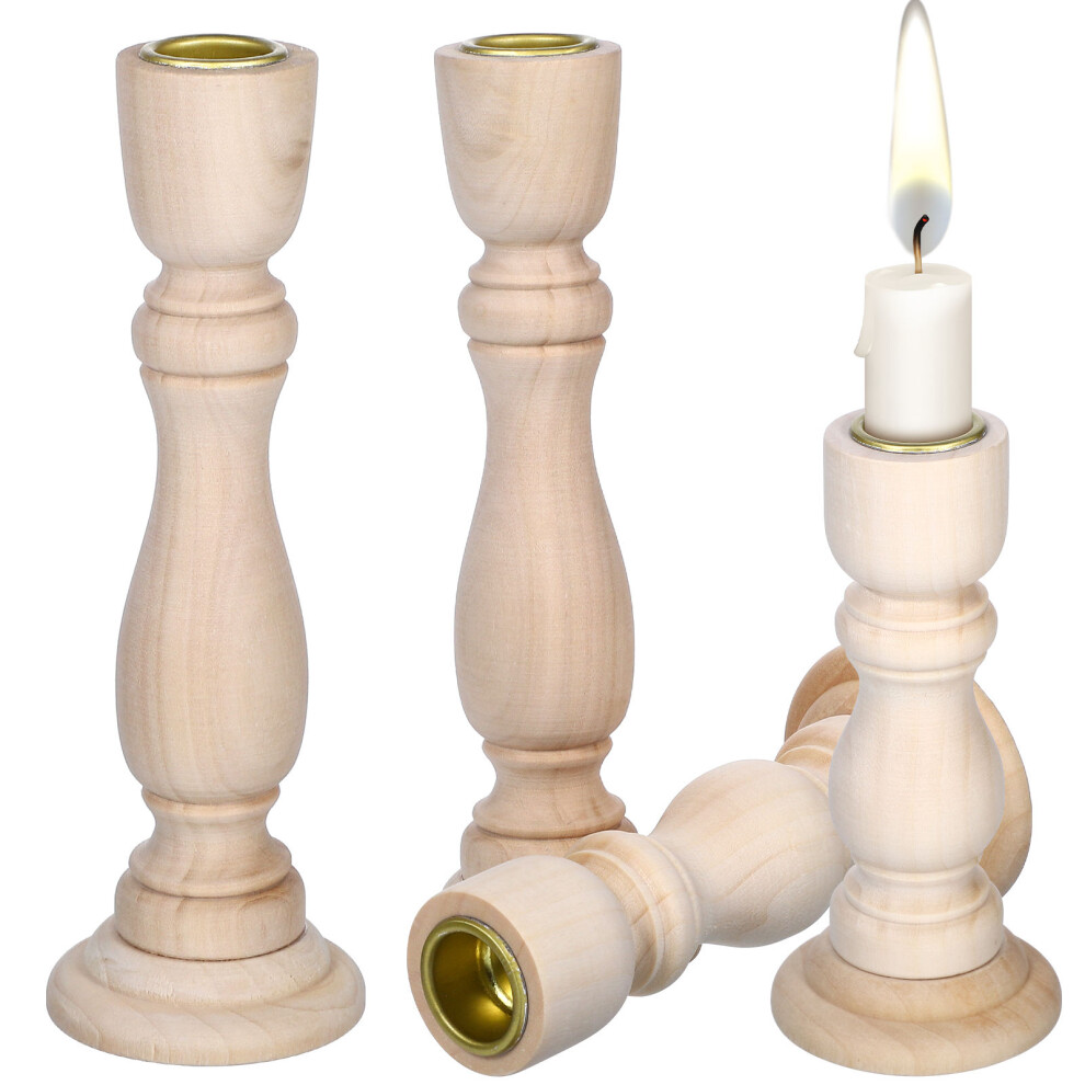 8 Pcs Wooden Candlestick Holders For Pillar Candles Home Decor-image-OPC-PKYDRSR-NEW