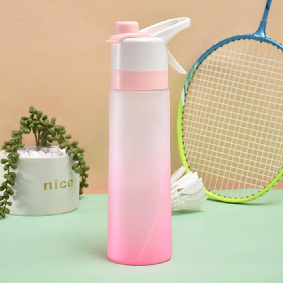 Pink Sports Water Bottles 700Ml Spray Water Bottle Large Capacity Portable Outdoor Drinking Cup