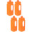 Raindrops Ergonomic Handle Plastic Jug 4pcs 12.2x4.2x4.2in 7
