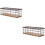 2 Pack Metal Storage Basket Wire With Lid Baskets For Organizing 8