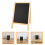 3Pcs Double-Sided Wooden Mini Chalkboard With Stand 11