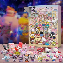 (Upgrade Sanrio blind box + airplane box)2025 Pokmon Christmas Advent Calendar Blind Box Christmas 24pcs