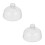2pcs Ceramic Cake Plate with Glass Cover 5