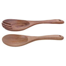 Wood Salad Servers Set: Fork And Spoon For Salad Pasta Dessert