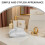3pcs Wedding Ring Pillow 15x15cm Pearl Decor 4