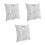3pcs Wedding Ring Pillow 15x15cm Pearl Decor 10