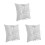 3pcs Wedding Ring Pillow 15x15cm Pearl Decor 11