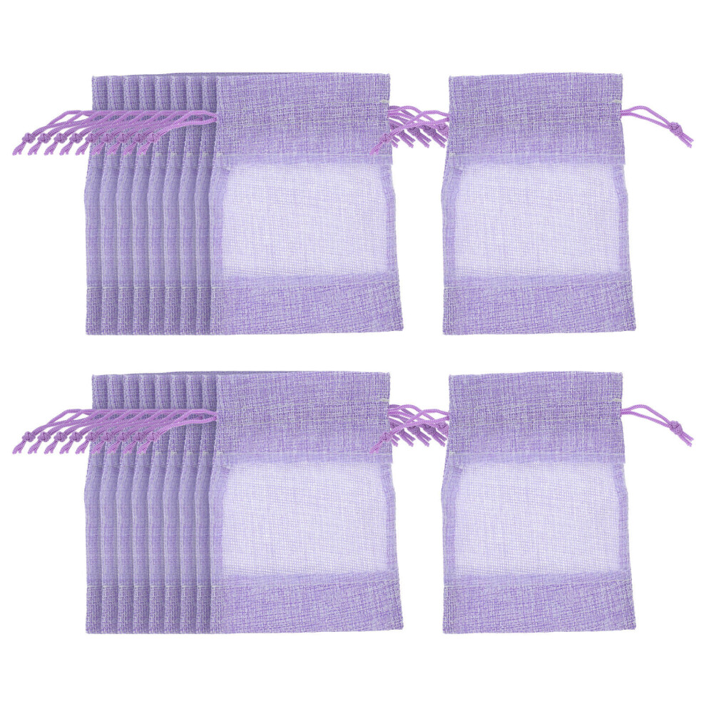 Villcase 20 Pcs Cosmetics Storage Bag Drawstring Pouches Organization Bags