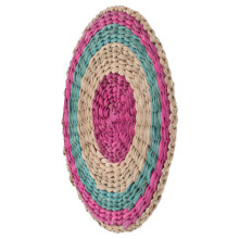 3Pcs Round Woven Rattan Coasters Heat Resistant For Indoor Outdoor