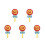 5Pcs Kids Dance Props Lollipop Booth Simulation Candy 18 Cm 4