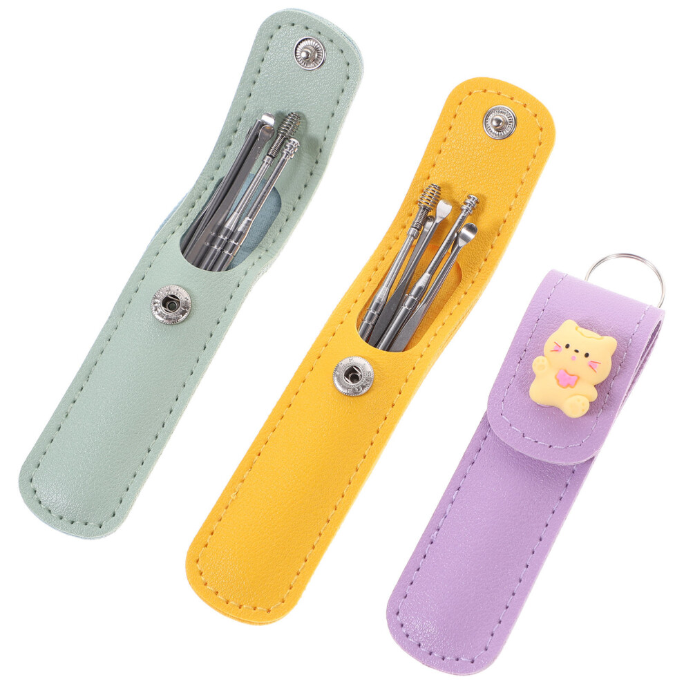 Vaguelly 15 Sets Household Earwax Picker Cleaning Tools Cartoon Ear Supplies