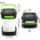 (Green) Foldable Camping Lantern Solar Usb Rechargeable Camping Lamp 3 Light Modes Led Torch For Hiking Emergency 4