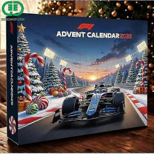 F1 Advent Countdown Calendar Blind Box with Acrylic Christmas Tree Pendant 1