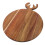 2Pcs Khaki Wooden Serving Plate Bread Board Fruit Display Board 1