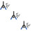 3 Sets 1Pc Core Pulling Riveter Tool With 40Pcs Black Poly Rivets 9