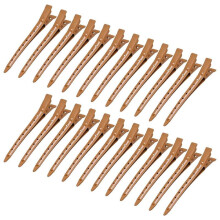 KinZon 24 Packs Duck Bill Clips, Bantoye 3.5 Inches Rustproof Metal Alligator Curl Clips with Holes for Hair Styling, Hair Coloring, Silver