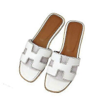 (EU 38, white) Women's Summer Slippers, Outerwear, All-match Flip Flops, Beach Flat Sandals And Slippers