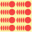 40 Sheets Pressure Gauge Stickers Adhesive Indicator Decals 7