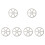 6 Pcs Durable Cup Washer Head Automatic Glass Rinser Silver Bar 5