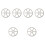 6 Pcs Durable Cup Washer Head Automatic Glass Rinser Silver Bar 6
