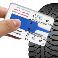 Tire Depth Gauge 0-20 Mm Range For Car Truck Motorcycle Blue Easy Reading Tread Depth Tool