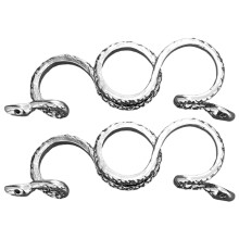4Pièces Anneaux Gothiques Serpent Trois Doigts Argent