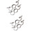 4Pièces Anneaux Gothiques Serpent Trois Doigts Argent 9