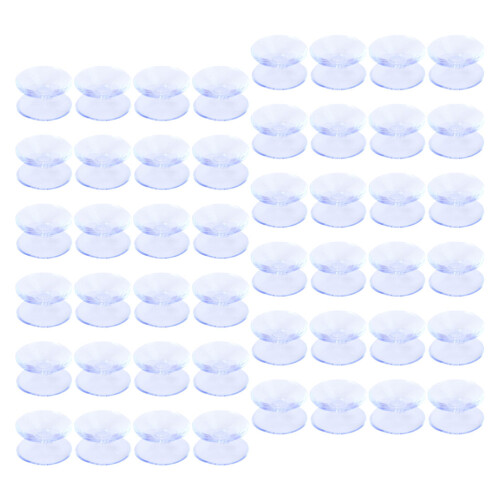 400Pièces Ventouses Silicones Double-Face Claires Pour Surfaces Lisses
