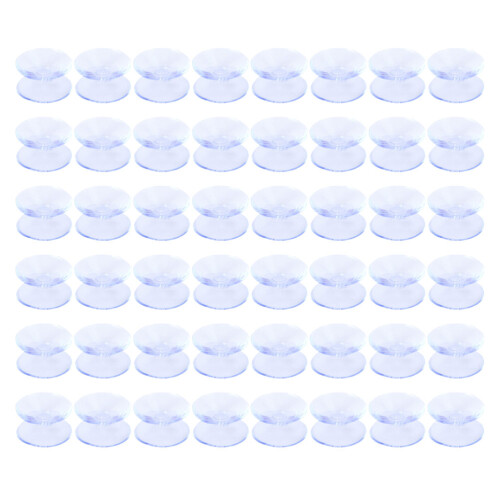 400Pièces Ventouses Silicones Double-Face Claires Pour Surfaces Lisses 1