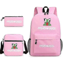 (pink) Unspeakable Creative Pattern Schoolbag Shoulder Bag Pencil Bag School Bag 3 Piece Set By Bpjljr