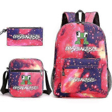 (star red) Unspeakable Creative Pattern Schoolbag Shoulder Bag Pencil Bag School Bag 3 Piece Set By Bpjljr