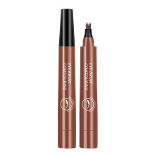 Four Claw Eyebrow Pencil Sweatproof With 4 Fork Tip Liquid Brow Pencil Brow Microblading Long-Lasting Natural Red-Brown