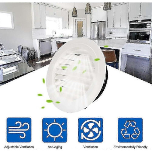 200mm Air Vent with Protective Grille - Abs (200mm) 1