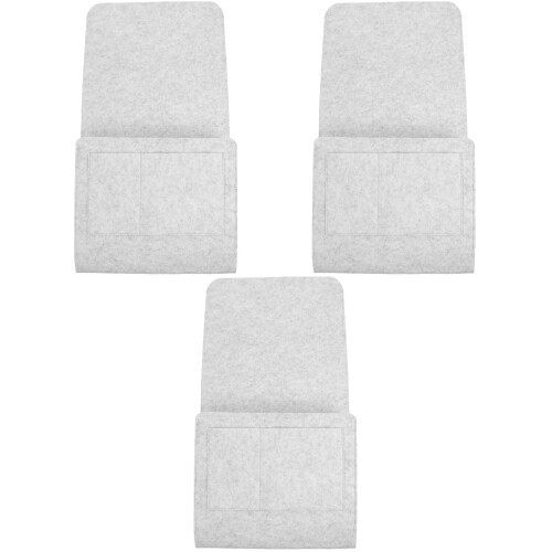 3 Pcs Felt Bedside Caddy Hanging Storage Bag Organizer 2