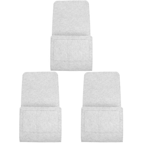 3 Pcs Felt Bedside Caddy Hanging Storage Bag Organizer 1