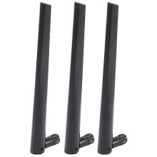 3 PCS New Metal WiFi Antenna of RP-SMA Interface with 5DBi 2.4G/5G Dual-Band Wireless Wifi Antenna