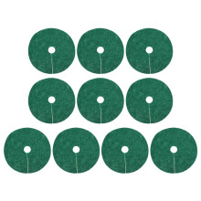 40 Pcs Non Woven Tree Mulch Ring Reusable Root Barrier Mat 25cm