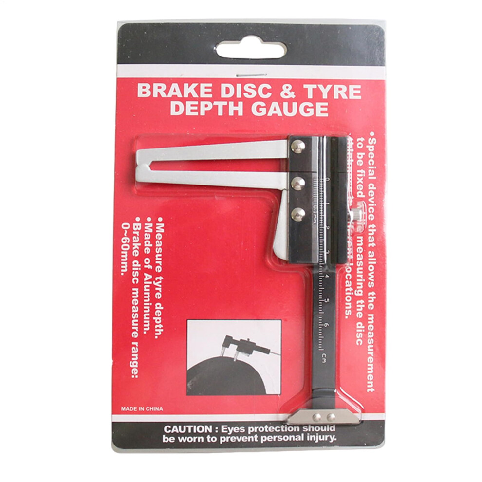 Disc Brake Rotor Gauge, Brake Disc Thickness Tool, Tire Tread Depth Ruler, Steel Precision Micrometer For Car And Truck 9016109253989