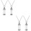 4 Pcs Pet Urn Necklaces Pendant For Ashes Keepsake 8