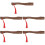 5Pcs Replacement Wooden Handle For Travel Camping 8