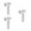 3St Universele Witte Siliconen Deurknoop Anti-Collision Set 4