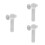 3St Universele Witte Siliconen Deurknoop Anti-Collision Set 10