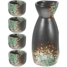 5 Sets Japanese Sake Set Ceramic Serving Pot And Cups