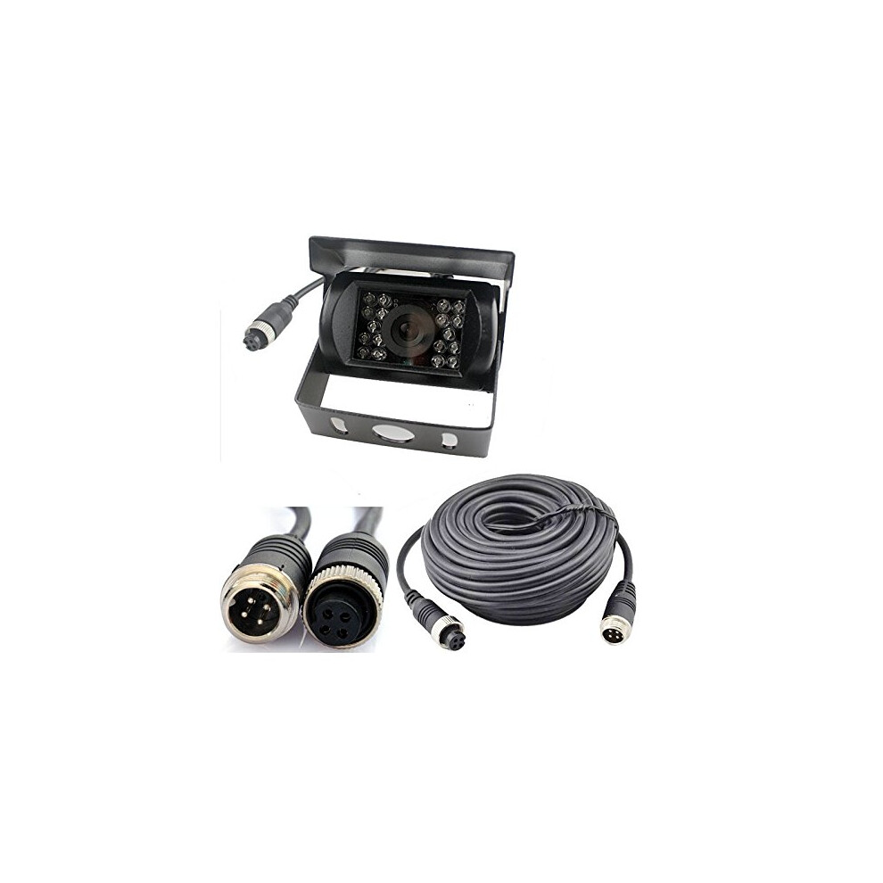 4Pin 18 Led Ir Night Vision Ccd Car Rear View Parking Reverse Camera 12/24V Vehicle 4Pin Extension Cable 10M Black 9354506121150