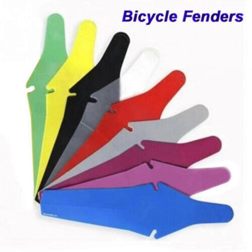 (Blue) 2x Bicycle Mudguard Easy To Install Riding Replacement Part Biking Saver White 1
