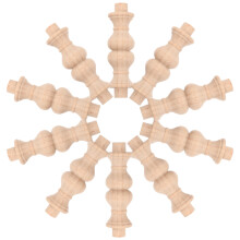 20 Pcs Unfinished Wood Staircase Spindles For Diy Home Decor Crafts