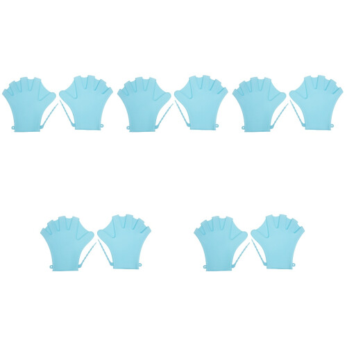 5 Pairs Adjustable Swim Paddles Pool Diving Gloves 2