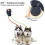 Double Dog Leash, retractable dog leash, tangle free 360  adjustable rotation with reflective 2