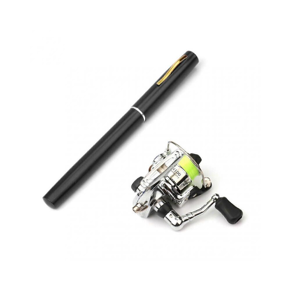 Collapsible Fishing Rod Reel Combo Mini Pen Fishing Pole Kit Telescopic Fishing Rod Spinning Reel Combo Kit